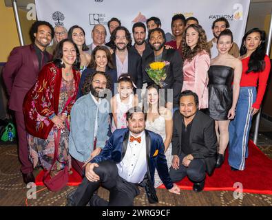 Burbank, USA. 11th Mar, 2024. Cast attends Los Angeles Premiere of the film 'Forty-Seven Days with Jesus' at AMC Burbank 16, Los Angeles, CA, March 11, 2024 Credit: Eugene Powers/Alamy Live News Stock Photo