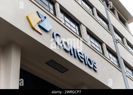 Salvador, Bahia, Brazil - January 05, 2024: View of the facade of the Brazilian Post Office building located in the commercial district in the city of Stock Photo