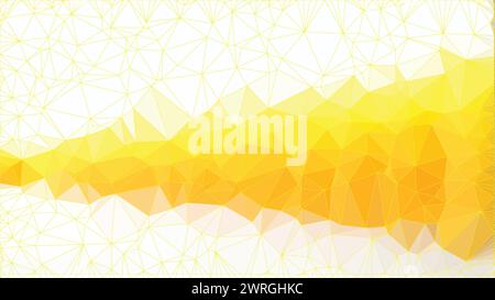 Low poly abstract colorful background with yellow color, trendy, geometric, cyber polygonal wallpaper, triangle style poster Stock Vector