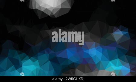 Vector Low poly abstract black and blue background, trendy, geometric, business luxury polygonal wallpaper, triangle modern style poster Stock Vector