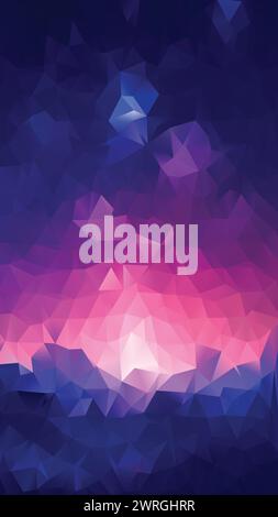Vector Low poly abstract blue and purple background, trendy, geometric, business luxury polygonal wallpaper, triangle modern style poster Stock Vector