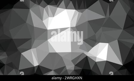 Vector Low poly abstract black and white background, trendy, geometric, business luxury polygonal wallpaper, triangle modern style poster Stock Vector