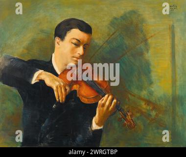 Portrait of the Violinist Nathan Milstein (1903-1992). Private Collection. Stock Photo