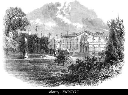 Bishopsthorpe [sic], the palace of the Archbishop of York, visited by the president of the Social Science Congress, 1864. Bishopthorpe Palace in North Yorkshire is the official residence of the Archbishop of York. It was remodelled by Thomas Atkinson between 1763 and 1769. From &quot;Illustrated London News&quot;, 1864. Stock Photo