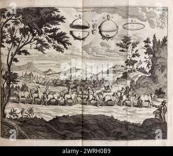 Experimenta nova. Overcoming the &#x201c;horror vacui&#x201d; with the &#x201c;Magdeburg Hemispheres&#x201d;, 1672. Private Collection Stock Photo