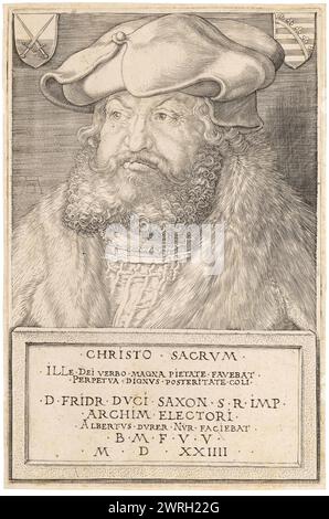 Portrait of  Frederick III, Elector of Saxony (1463-1525), 1524. Private Collection Stock Photo