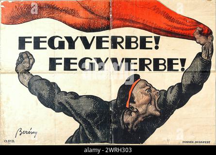 To Arms! To Arms!, 1919. Found in the collection of Szepmuveszeti Muzeum, Budapest. Stock Photo