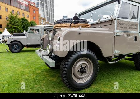 Classic Land Rover at the London Concours classic car show Stock Photo ...