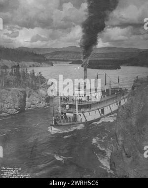 Steamer &quot;White Horse&quot; in Five Fingers, 1920. Stock Photo
