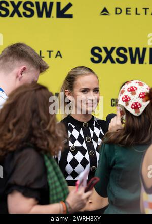 Austin, Tx, USA. 12th Mar, 2024. Actress EMILY BLUNT, who plays Jody Moreno in the new movie ''The Fall Guy'' walks the red carpet outside the Paramount Theater in downtown Austin at the movie's South by Southwest (SXSW) premiere on March 12, 2024. (Credit Image: © Bob Daemmrich/ZUMA Press Wire) EDITORIAL USAGE ONLY! Not for Commercial USAGE! Stock Photo