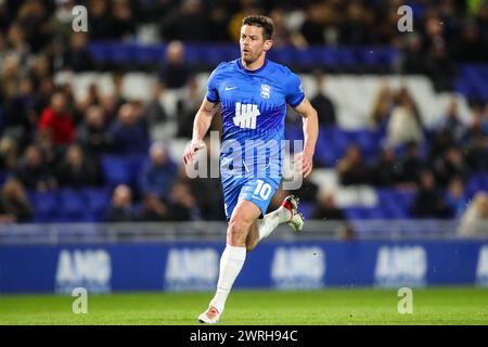 Lukas Jutkiewicz of Birmingham City during the Sky Bet Championship match Birmingham City vs Middlesbrough at St Andrews, Birmingham, United Kingdom, 12th March 2024  (Photo by Gareth Evans/News Images) Stock Photo