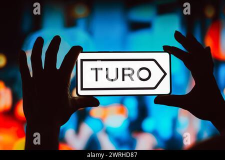 Brazil. 12th Mar, 2024. In this photo illustration, the Turo logo is displayed on a smartphone screen. Credit: SOPA Images Limited/Alamy Live News Stock Photo