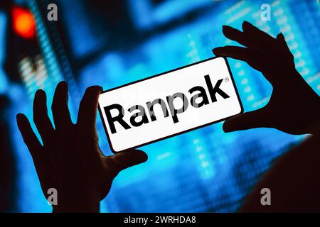 Brazil. 12th Mar, 2024. In this photo illustration, the Ranpak logo is displayed on a smartphone screen. Credit: SOPA Images Limited/Alamy Live News Stock Photo