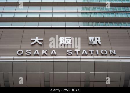 Osaka station, a major railway station in the Umeda district of Osaka, Japan, operated by JR West train company, on 15 February 2024 Stock Photo