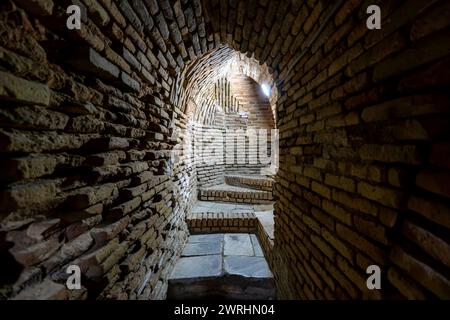 Stone and brick steps inside historic passageway, symbolizing journey ...