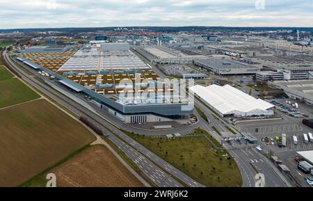 Mercedes-Benz plant Sindelfingen, Gate 5, where Factory 56 produces the first EQ electric models and robo-taxis in addition to three variants of the Stock Photo