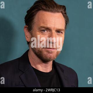 Ewan McGregor attends premiere of movie 'A Gentleman in Moscow' at MoMA in New York on March 12, 2024 Stock Photo