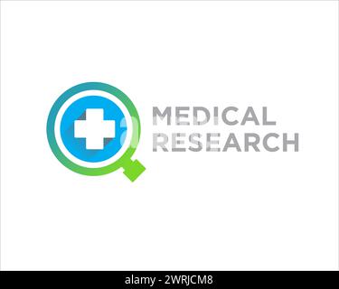 medical research logo designs simple modern for medical or doctor research Stock Vector