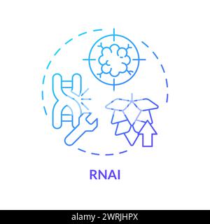 RNAi blue gradient concept icon Stock Vector