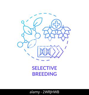 Selective breeding blue gradient concept icon Stock Vector