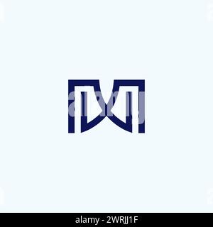 MW Logo Simple and Clean Design. Letter MW Icon Stock Vector