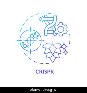 CRISPR blue gradient concept icon Stock Vector