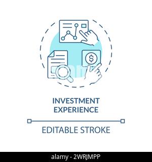 Investment experience soft blue concept icon Stock Vector