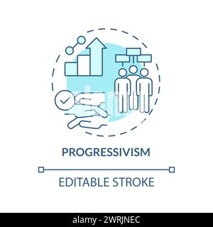 Progressivism ideology soft blue concept icon Stock Vector
