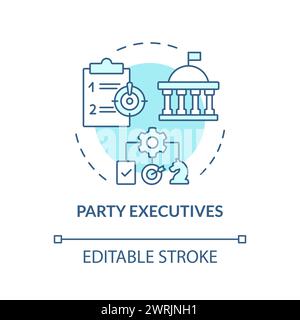 Political party executives soft blue concept icon Stock Vector