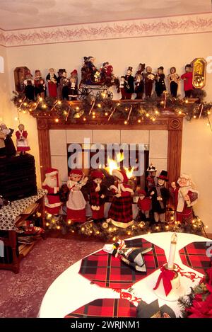 usa massachussetts rehoboth interior decoration christmas home Stock Photo