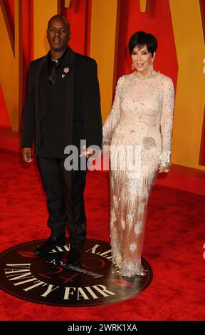 Corey Gamble, Kris Jenner attend the 2024 Vanity Fair Oscar Party ...