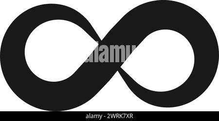 The black and white image of an infinity symbol is a representation of the endless possibilities and potential in life. The brush strokes and lines of Stock Vector