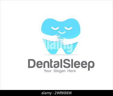 dental sleep care logo designs simple modern for medical service Stock Vector