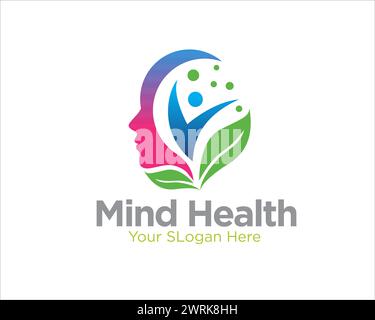 MIND HEALTH LOGO DESIGNS SIMPLE MODERN FOR MEDICAL AND CLINICAL SERVICE Stock Vector