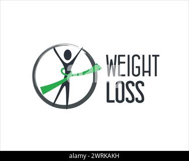 weight loss logo for medical and health service Stock Vector