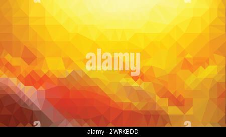 Low poly abstract colorful background with yellow color, trendy, geometric, cyber polygonal wallpaper, triangle style poster Stock Vector