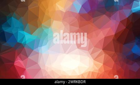 Low poly abstract colorful background, trendy, geometric, cyber polygonal wallpaper, triangle style poster Stock Vector