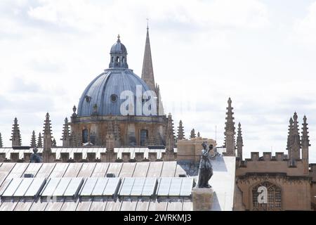 Roof tops and spires of Oxford including the Radcliffe Camera in the UK Stock Photo