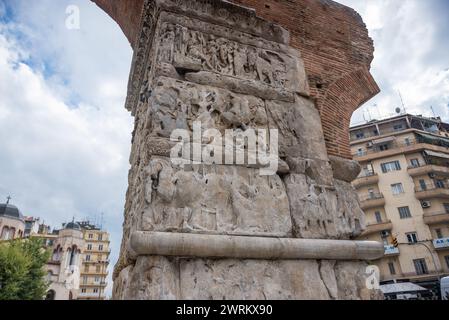 Arch of Galerius triumphal arch also known as Kamara in Thessaloniki city, Greece Stock Photo