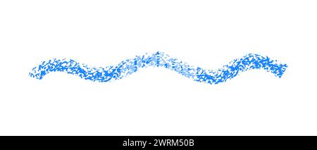 Hand drawn wavy line drawn with wax crayon, chalk or charcoal. Uneven wax dry texture for underlining or highlighting text. Pencil drawn lines, strike Stock Vector