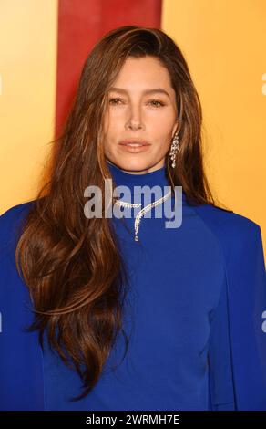 Beverly Hills, California, USA. 10th Mar, 2024. Jessica Biel attends the 2024 Vanity Fair Oscar Party hosted by Radhika Jones at Wallis Annenberg Center for the Performing Arts on March 10, 2024 in Beverly Hills, California. Credit: Jeffrey Mayer/Media Punch/Alamy Live News Stock Photo