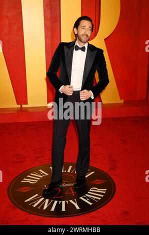 Beverly Hills, California, USA. 10th Mar, 2024. Adrien Brody attends the 2024 Vanity Fair Oscar Party hosted by Radhika Jones at Wallis Annenberg Center for the Performing Arts on March 10, 2024 in Beverly Hills, California. Credit: Jeffrey Mayer/Media Punch/Alamy Live News Stock Photo