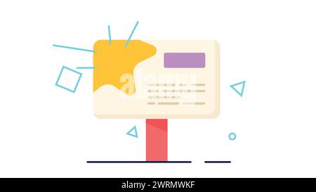 Offer board template. product advertising, best offers and product launch concept. vector illustration Stock Vector