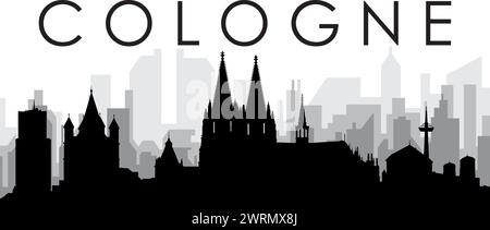 Cityscape skyline panorama of COLOGNE, GERMANY Stock Vector