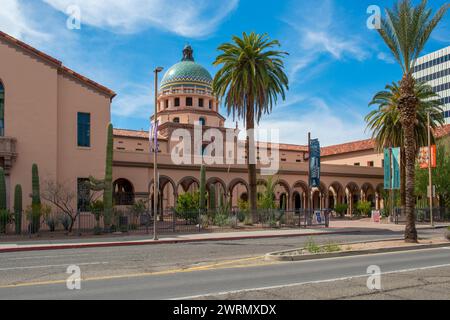 The Old County Courthouse spanish architecture and mosaic domed in downtown Tucson AZ Stock Photo