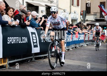 Turin, Italy. 13th Mar, 2024. Diego Ulissi, UAE Team Emirates during Milano-Torino, Street Cycling race in Turin, Italy, March 13 2024 Credit: Independent Photo Agency/Alamy Live News Stock Photo