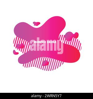Geometric colored forms and lines. Gradient abstract banners with flowing liquid shapes. Template for logo, flyer, presentation Stock Vector