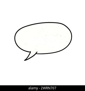 comic book speech bubble sign. Cloud for text. Vector hand drawn speech bubble doodle illustration on white. Stock Vector