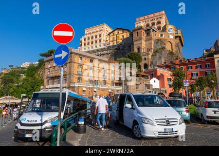 Taxis at Sorrento, Bay of Naples, Campania, Italy, Mediterranean, Europe Copyright: JohnxGuidi 1237-676 Stock Photo