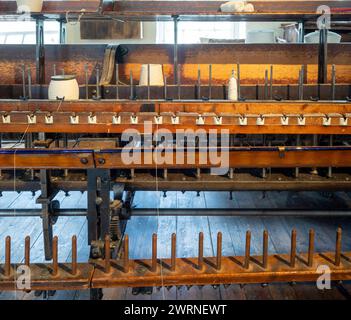Cotton Spinning Machine, Textile Mill equipment Stock Photo - Alamy